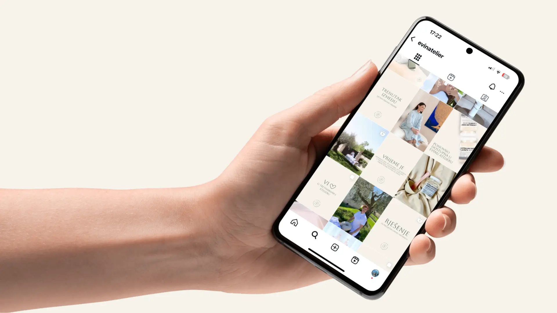 vođenje drušvenih mreža za evin atelier